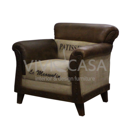 Leather Canvas Single Sofa(레더 캔버스 싱글 소파)
